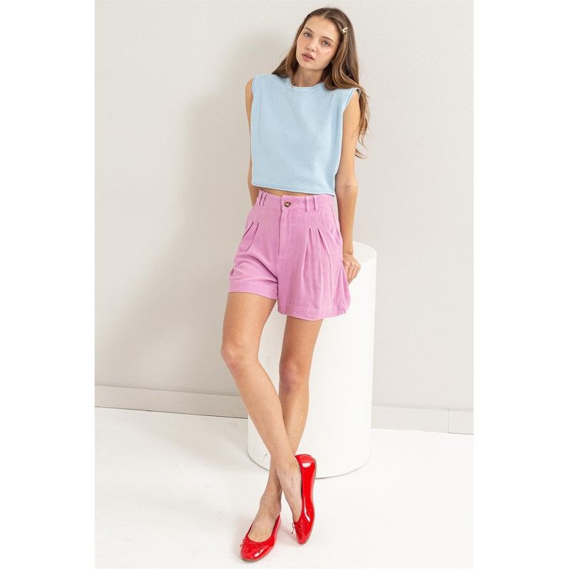 Abigail Linen Shorts Mineral Washed - Kiyana Boutique