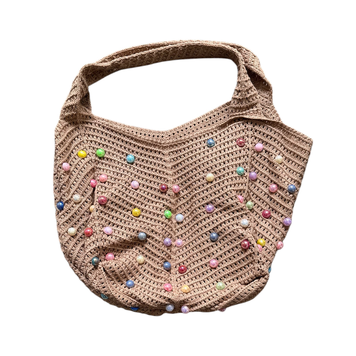Bella Woven Pearl Tote Bag - Kiyana Boutique