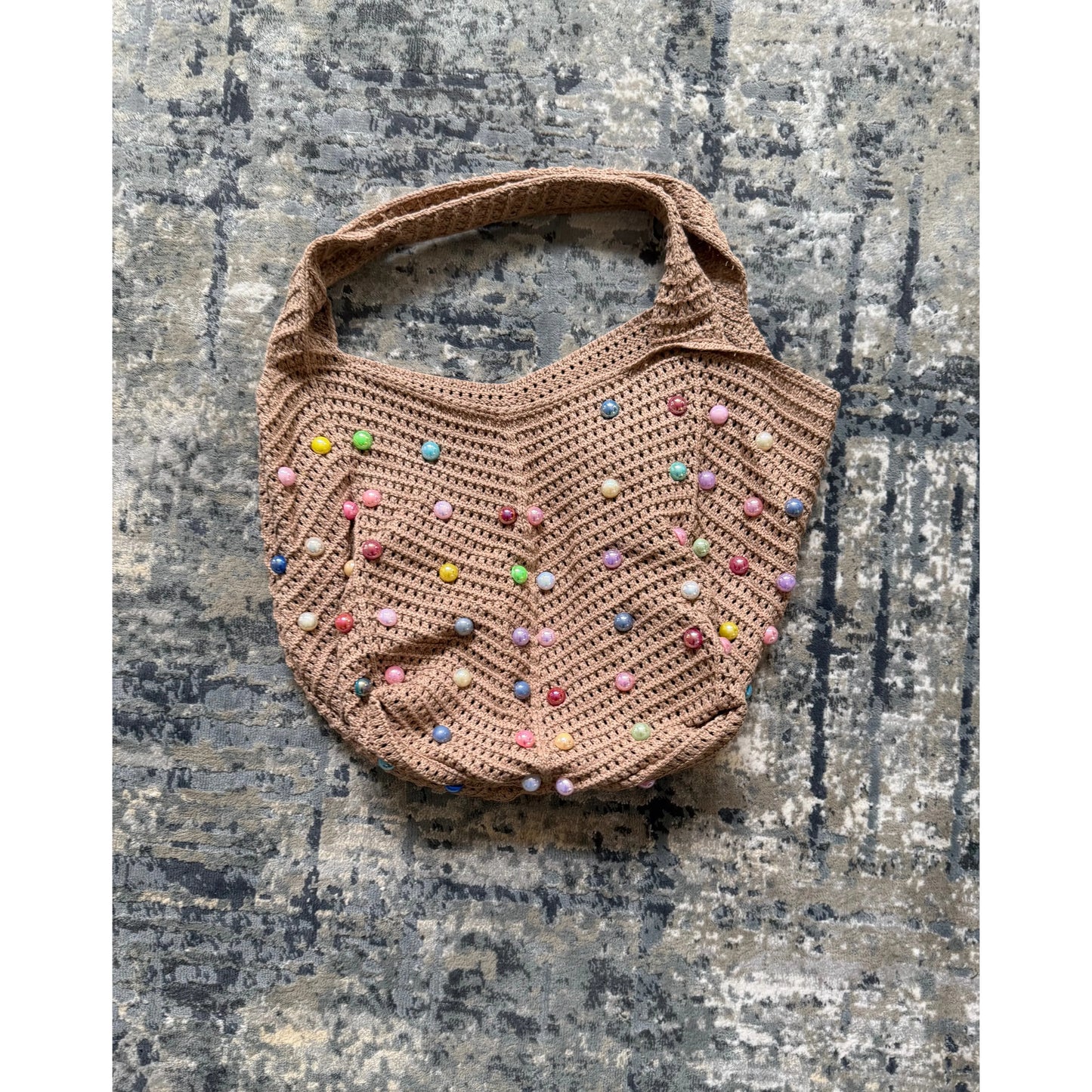 Bella Woven Pearl Tote Bag - Kiyana Boutique
