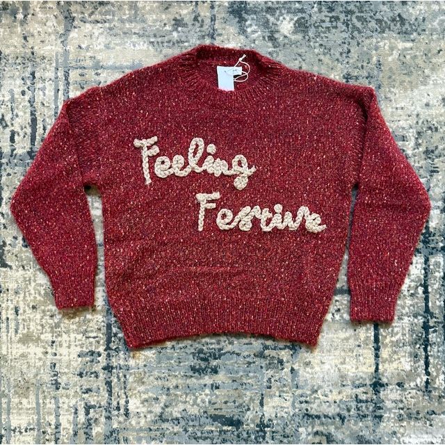 Feeling Festive Holiday Christmas Sweater - Kiyana Boutique