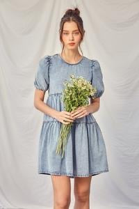 Sienna Cross Back Denim Dress