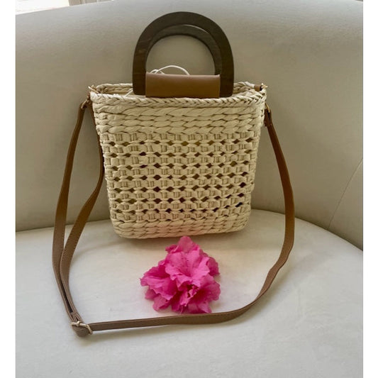 Ibiza Straw Woven Handbag - Kiyana Boutique