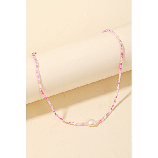 Isa Pearl Beaded Necklace - Kiyana Boutique