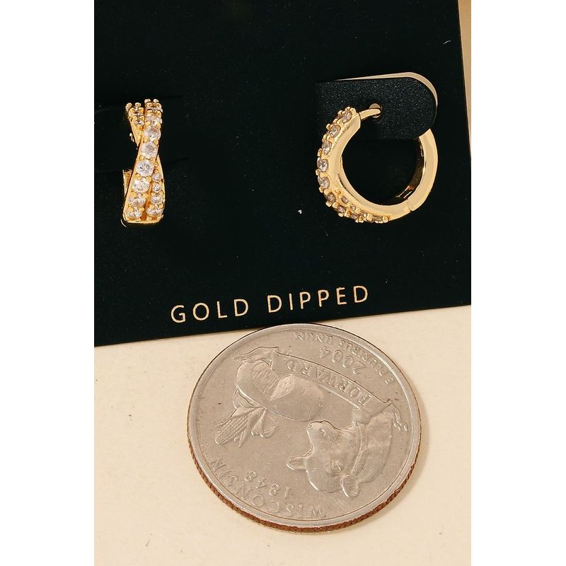 Lana Pave Hinge Hoop Earrings - Kiyana Boutique