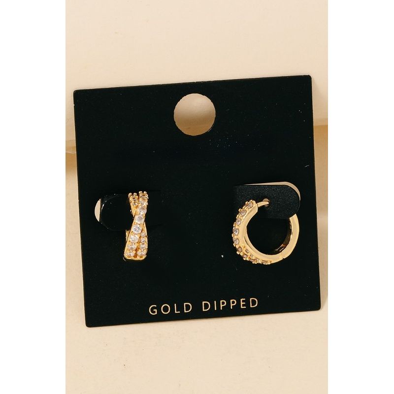 Lana Pave Hinge Hoop Earrings - Kiyana Boutique