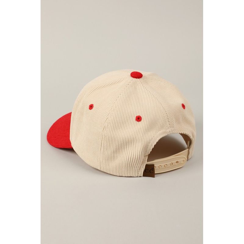 Love Heart Glitter Two-Tone Corduroy Trucker Hat - Kiyana Boutique