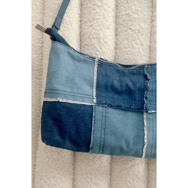 Melanie Denim Patchwork Bag - Kiyana Boutique
