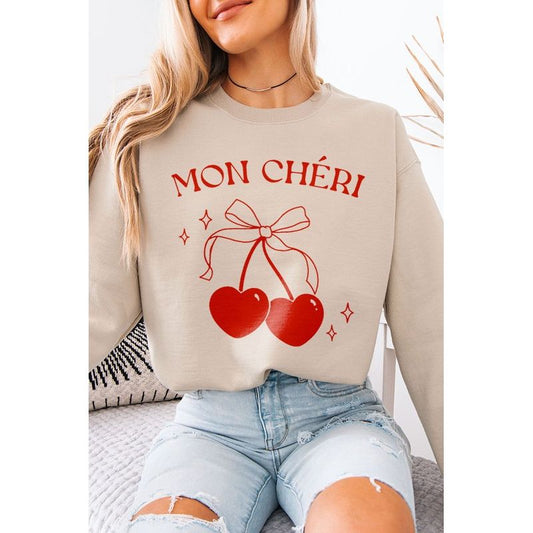 Mon Cheri Cherry Hearts Sweatshirt - Kiyana Boutique