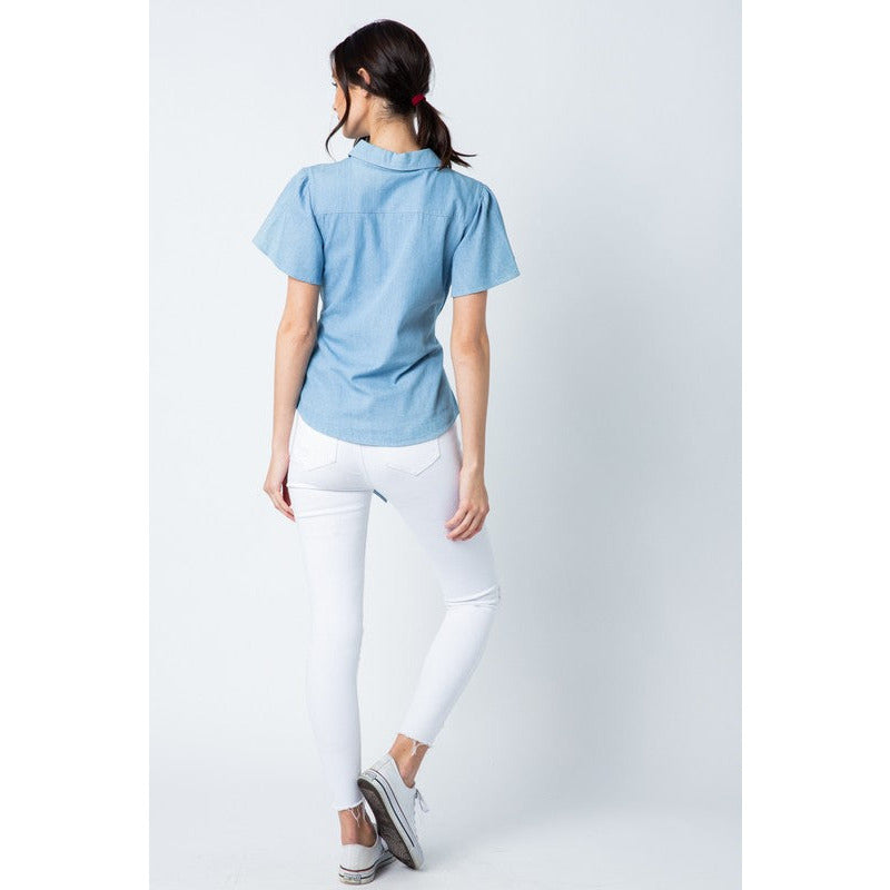 Montauk Front Tie Shirt - Kiyana Boutique