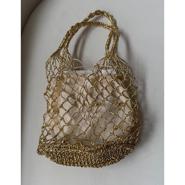 Nadia Gold Woven Bag - Kiyana Boutique