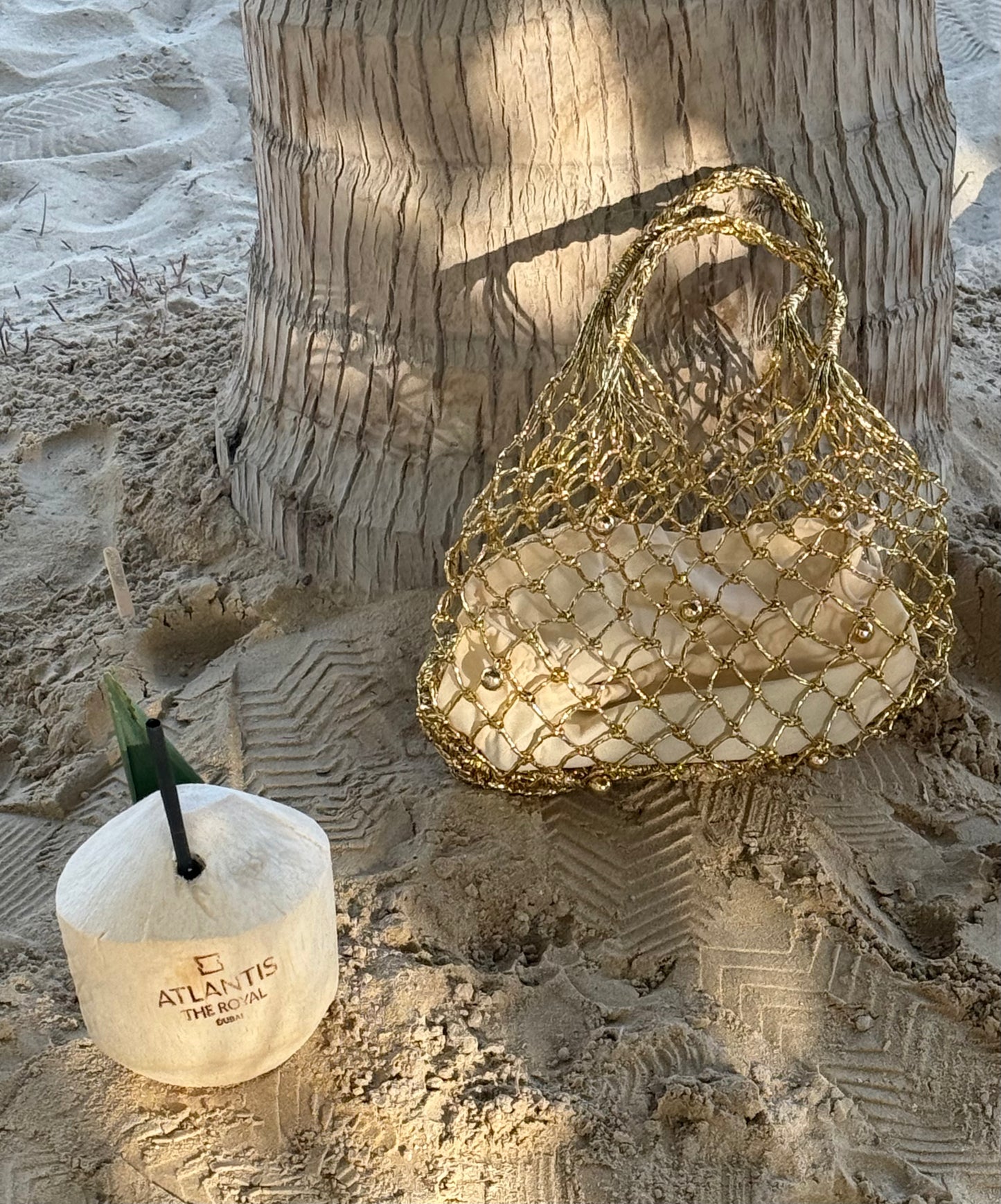 Nadia Gold Woven Bag - Kiyana Boutique