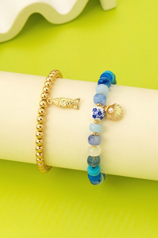 Portofino Beaded Bracelet Set - Kiyana Boutique