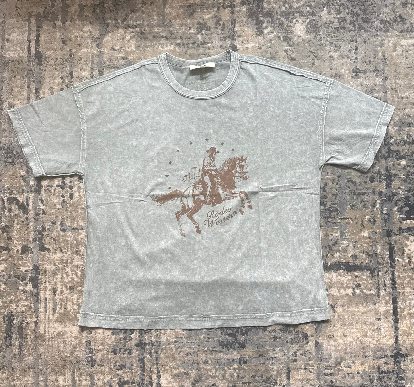 Rodeo Western Cowboy Relaxed Fit Graphic Tee - Kiyana Boutique
