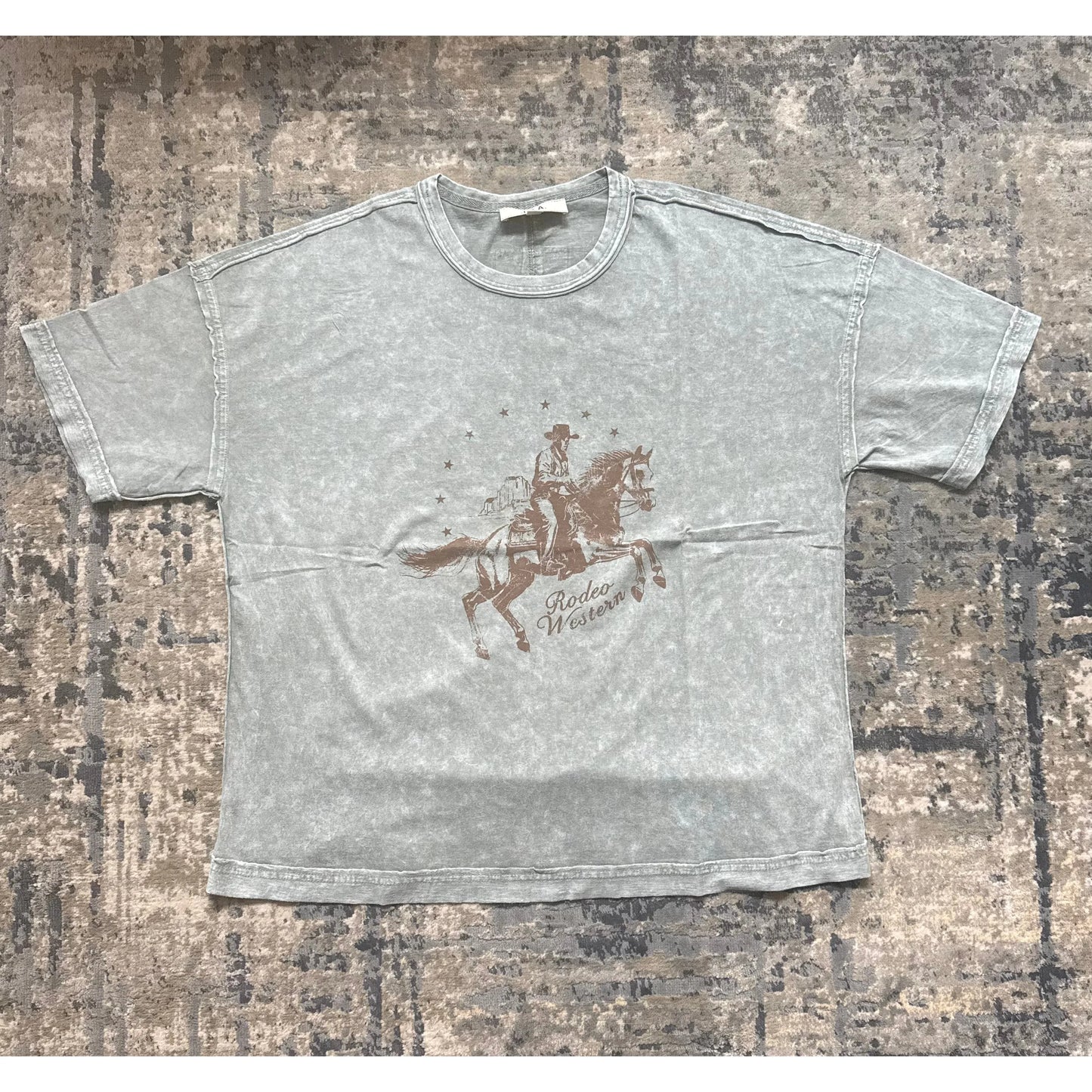 Rodeo Western Cowboy Relaxed Fit Graphic Tee - Kiyana Boutique
