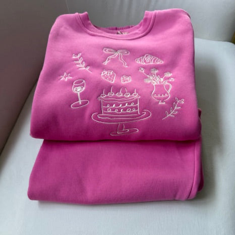 Sunday Brunch Loungewear Set Cozy Sweatshirt & Joggers Set - Kiyana Boutique