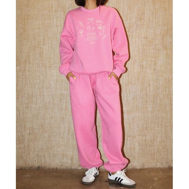 Sunday Brunch Loungewear Set Cozy Sweatshirt & Joggers Set - Kiyana Boutique