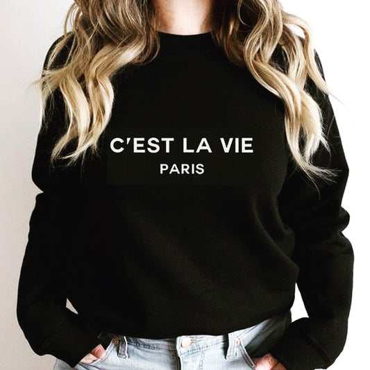 C'est La Vie Paris Sweatshirt - Kiyana Boutique