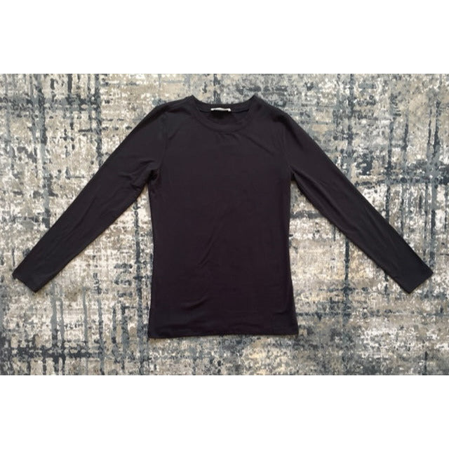 Caitlyn Butter Soft Long Sleeve Top | Black - Kiyana Boutique