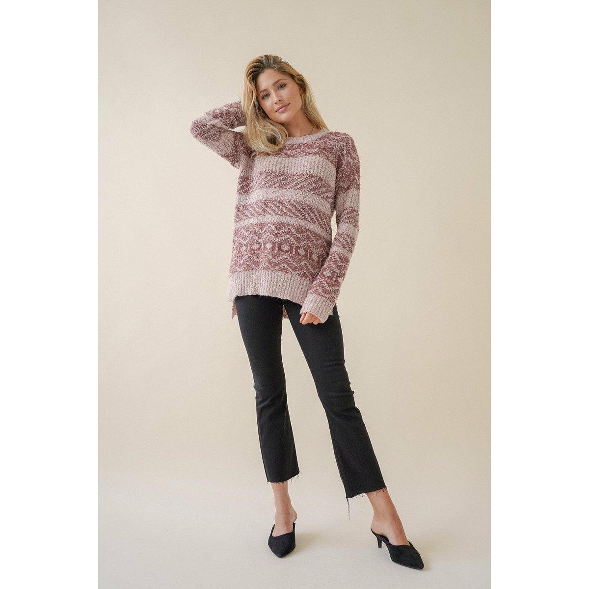 Lima Textured Pullover - Kiyana Boutique