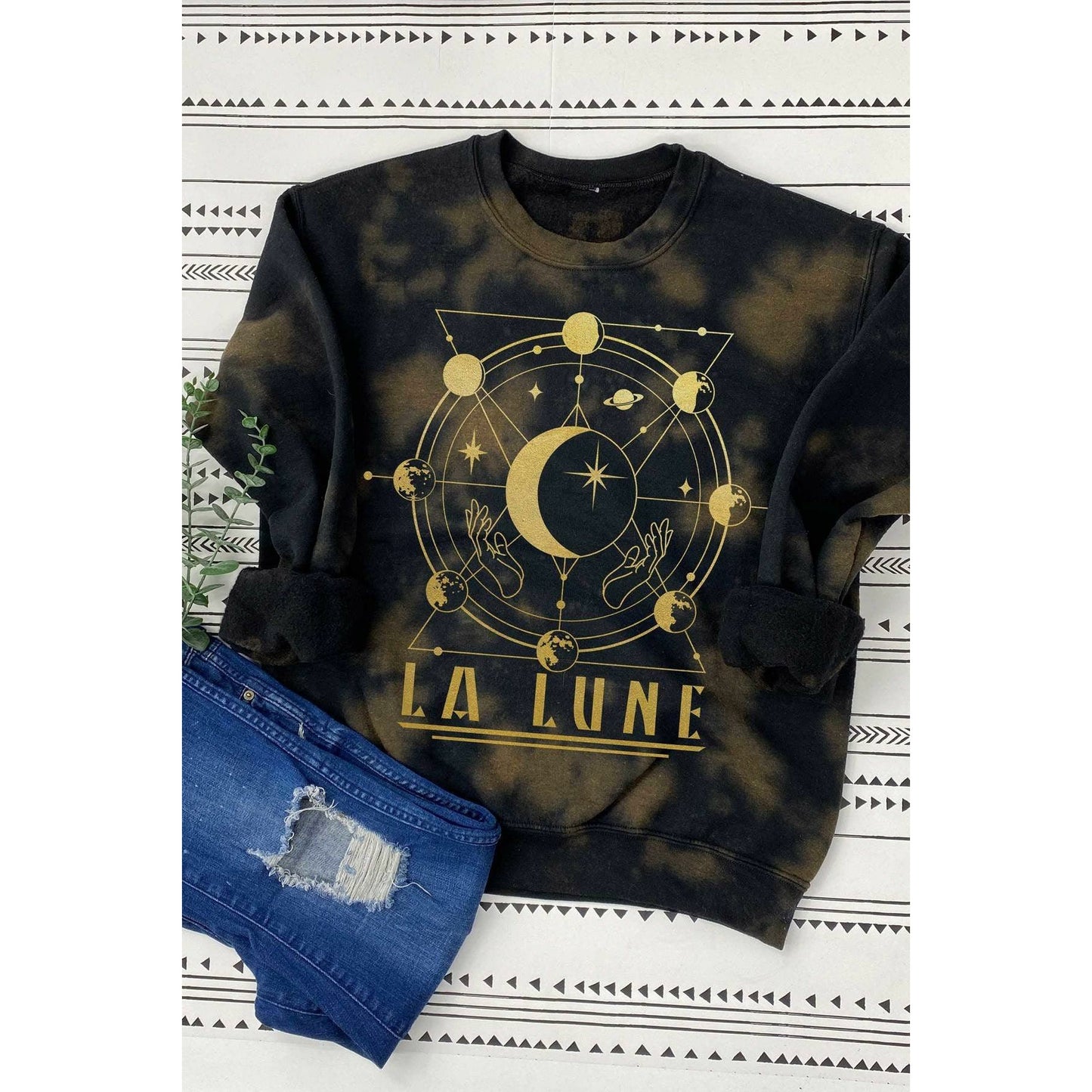La Lune Tie-Dye Sweatshirt - Kiyana Boutique