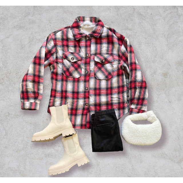 Quinn Plaid Shacket! Cozy Jacket