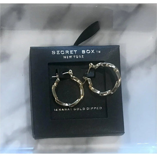 Small Twisted Gold Hoop Earrings Kiyana Boutique