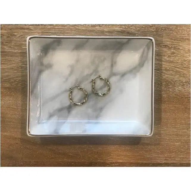 Small Twisted Gold Hoop Earrings Kiyana Boutique