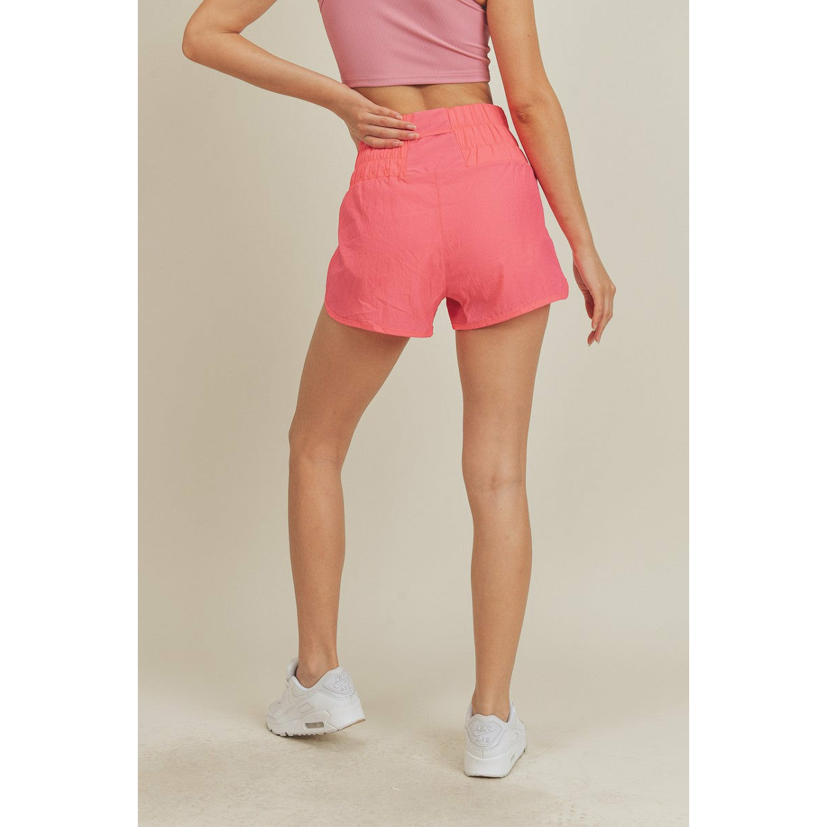 Gotta Run Pink High Waisted Active Shorts - Kiyana Boutique