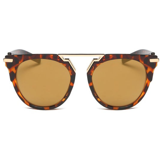 Riviera Round Tortoise & Gold Sunglasses - Kiyana Boutique