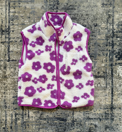 Iris Floral Sherpa Vest