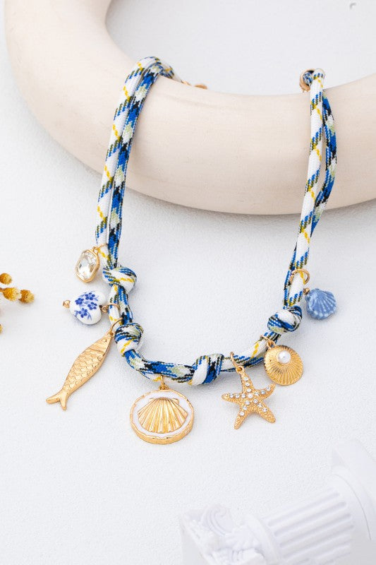 Lisboa Rope Starfish Charm Necklace