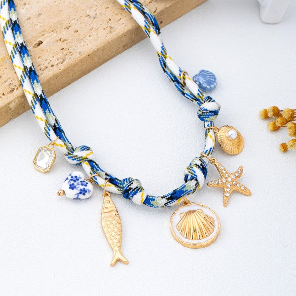 Lisboa Rope Starfish Charm Necklace - Kiyana Boutique