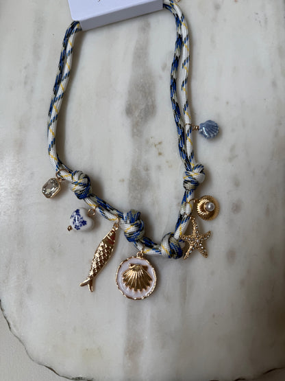 Lisboa Rope Starfish Charm Necklace - Kiyana Boutique