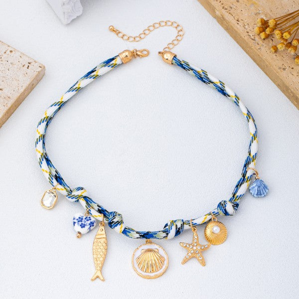 Lisboa Rope Starfish Charm Necklace - Kiyana Boutique