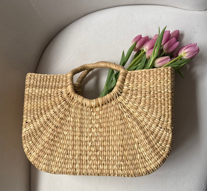 Marbella Handwoven Straw Tote | Chic Summer Panier Bag - Kiyana Boutique