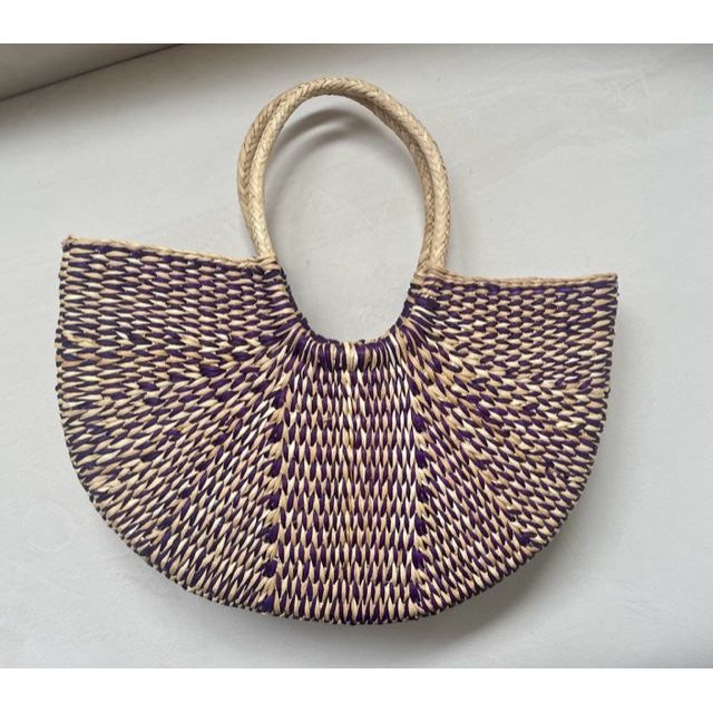 Sunset Handwoven Straw Tote Bag - Kiyana Boutique