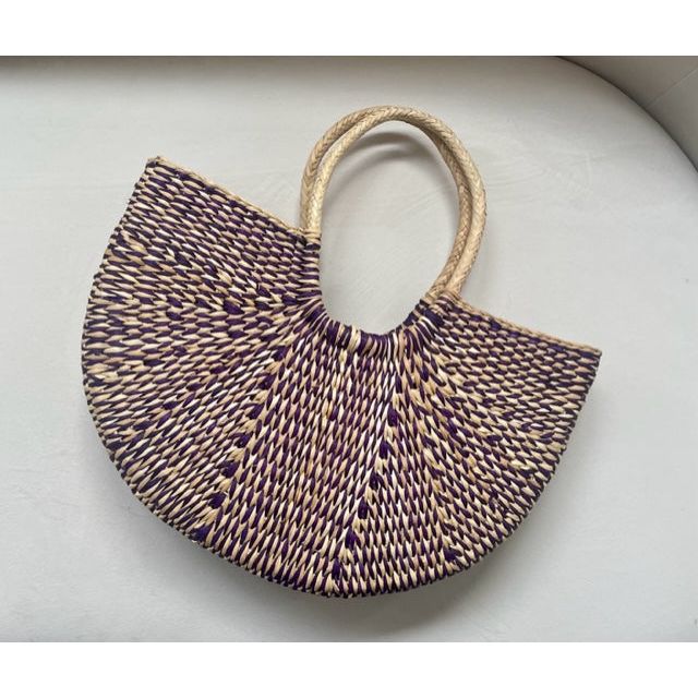 Sunset Handwoven Straw Tote Bag - Kiyana Boutique