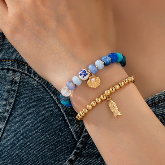 Portofino Beaded Bracelet Set - Kiyana Boutique