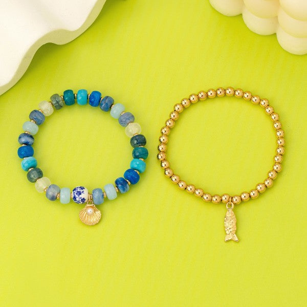 Portofino Beaded Bracelet Set - Kiyana Boutique