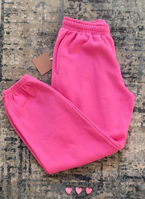 Sunday Brunch Joggers Pink Sweatpants Valentine