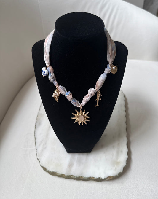 Soleil Scarf Sun Charm Necklace