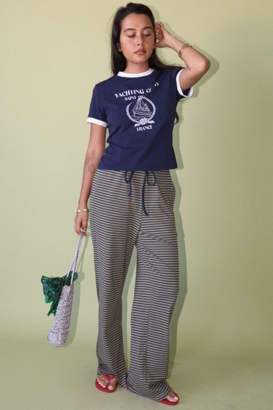 Saint Tropez Yachting Club Tee-Navy Blue - Kiyana Boutique