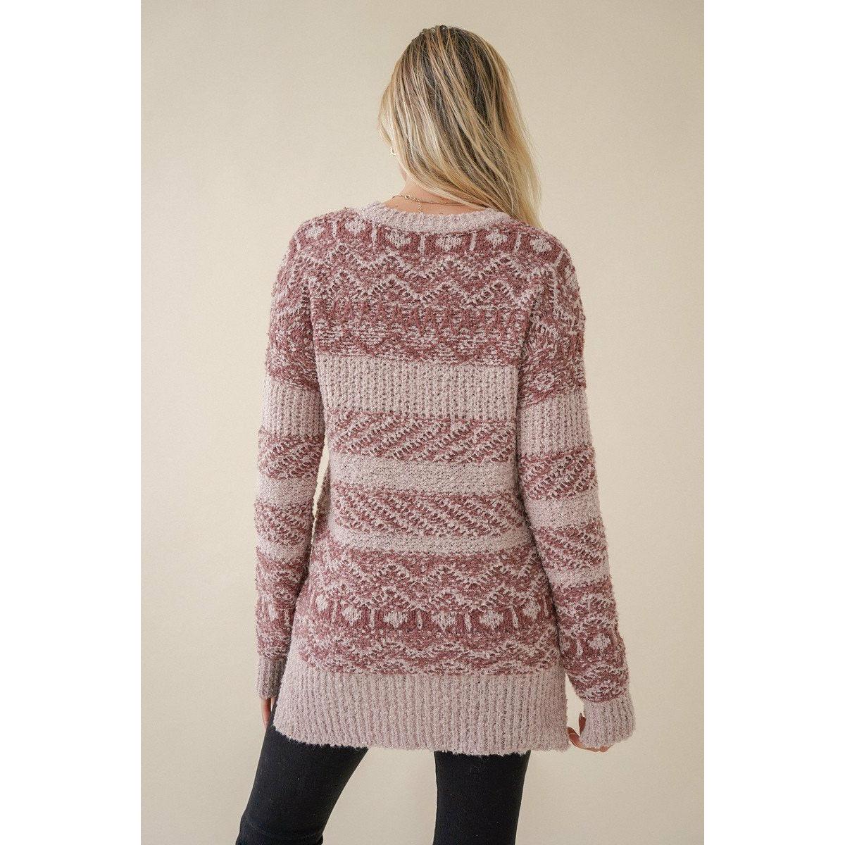 Lima Textured Pullover - Kiyana Boutique