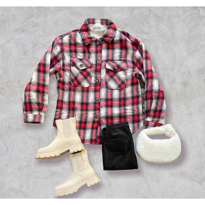Quinn Plaid Shacket! Cozy Jacket